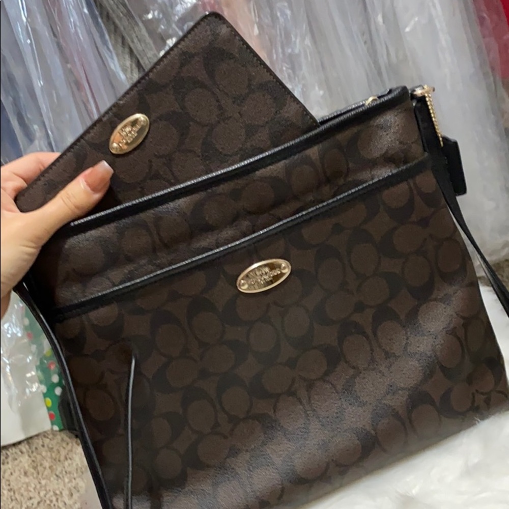 Coach Side Bag & Matching Wallet